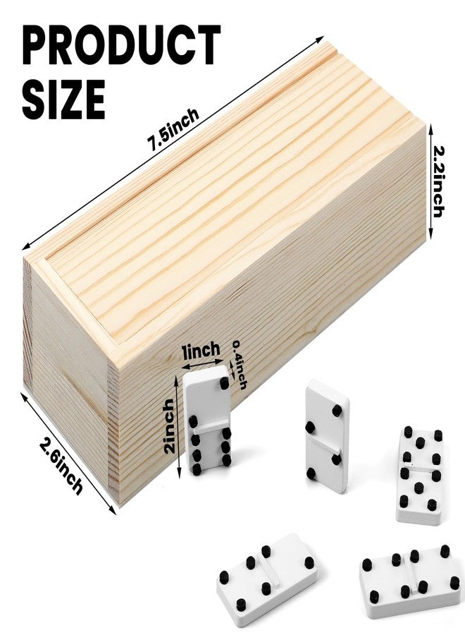 Simgoing Braille Double 6 Dominoes Game Wooden Raised Dots Dominoes Set, 28 Piece Braille Game Set with Storage Box for The Blind and Visually Impaired - Image 2